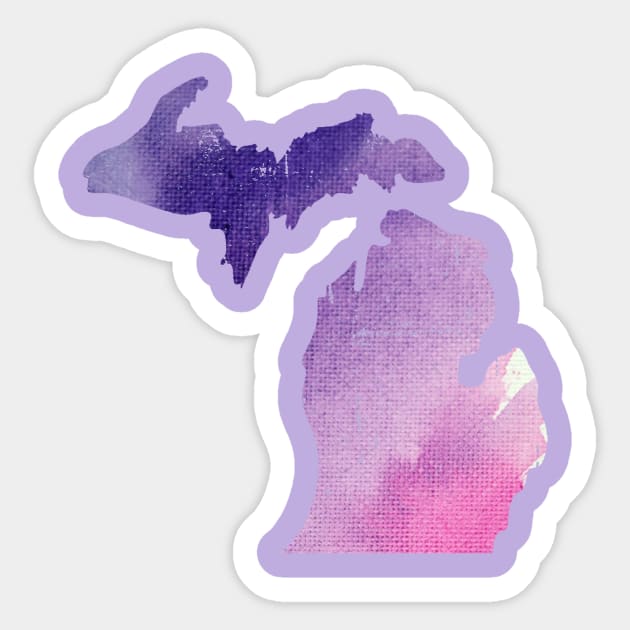 Watercolor Michigan Sticker by bubbsnugg